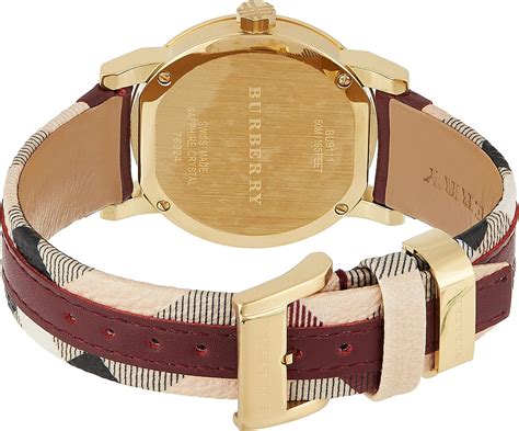 cinturino per orologio burberry bu9358 pelle marrone